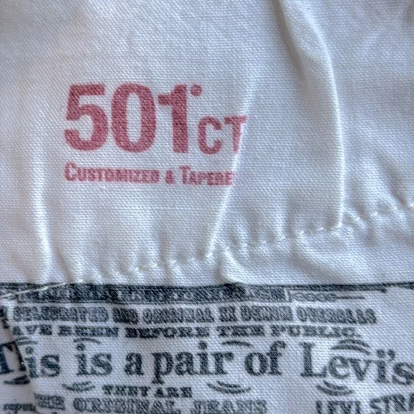 Levi's Customized and Tapered White Distressed jeans - Picture 7 of 11